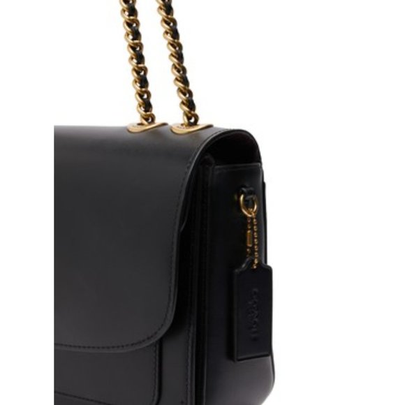 NWT Coach Madison shoulder bag | convertible strap |black leather and … - Picture 4 of 13